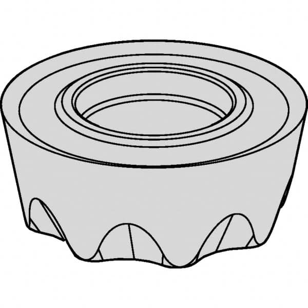 Kennametal - RPET1605M0 GE Grade KCSM30 Carbide Milling Insert - TiAlN Finish, 0.2189" Thick, 16mm Inscribed Circle - A1 Tooling