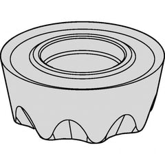 Kennametal - RPET1605M0 GE Grade KCSM30 Carbide Milling Insert - TiAlN Finish, 0.2189" Thick, 16mm Inscribed Circle - A1 Tooling