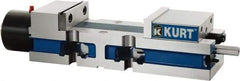 Kurt - 4" Jaw Width, 6" Jaw Opening Capacity, Horizontal Stationary Machine Vise - Hydraulic Operation, 7,800 Lb Capacity, 1 Station, 14.16" Long x 3.4900" High x 1-15/64" Deep, 1.235" Jaw Height, Ductile Iron - A1 Tooling