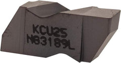 Kennametal - 3189NG Grade KCU25, 4.8mm Cutting Width Carbide Grooving Insert - 3.81mm Max Depth of Cut, Left Hand, 0.57mm Corner Radius, AlTiN Finish - A1 Tooling