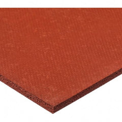 Value Collection - 2' Long x 12" Wide x 3/16" Thick, Silicone Sheet Gasketing - 90 Max psi, Red - A1 Tooling