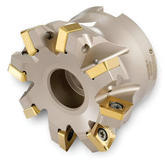 Indexable High-Feed Face Mills; Minimum Cutting Diameter: 3.7590 in; Maximum Cutting Diameter: 5.0000 in; Maximum Depth Of Cut: 0.1470 in; Arbor Hole Diameter (mm): 1.50; Compatible Insert Size Code: 1906; Maximum Ramping Angle: 1.4  ™; Series: 5G5M; Cutt