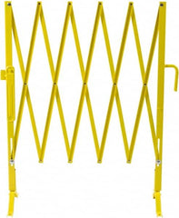 Illinois Engineered Products - 40" High Aisle Gate - Galvanized Steel, Yellow - A1 Tooling