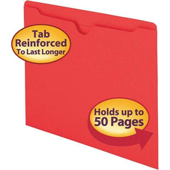 SMEAD - 11-3/4 x 9-1/2", Letter Size, Red, File Envelope - 11 Point Stock, Straight Tab Cut Location - A1 Tooling