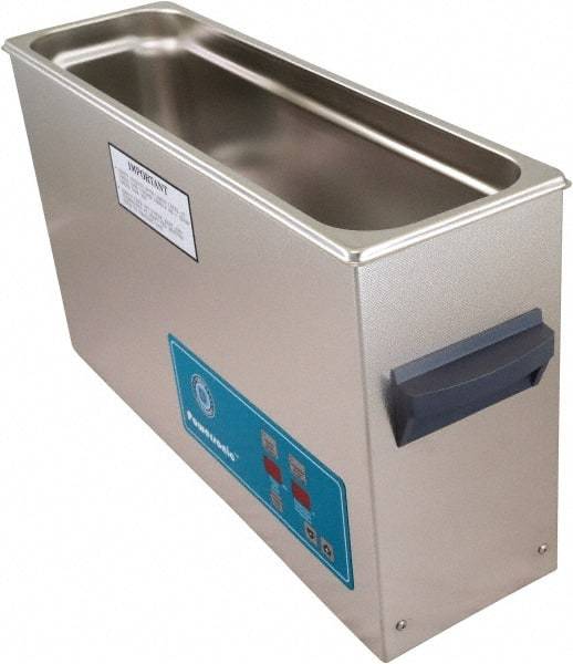 CREST ULTRASONIC - Bench Top Water-Based Ultrasonic Cleaner - 2.5 Gal Max Operating Capacity, Stainless Steel Tank, 10-5/8" High x 20-1/4" Long x 6" Wide, 115 Input Volts - A1 Tooling