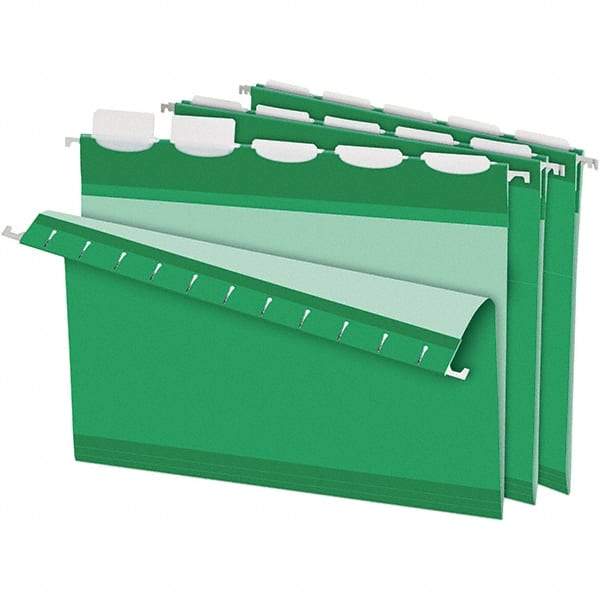 Pendaflex - 8-1/2 x 11", Letter Size, Bright Green, Hanging File Folder - 11 Point Stock, 1/5 Tab Cut Location - A1 Tooling