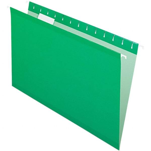 Pendaflex - 8-1/2 x 14", Legal, Bright Green, Hanging File Folder - 11 Point Stock, 1/5 Tab Cut Location - A1 Tooling