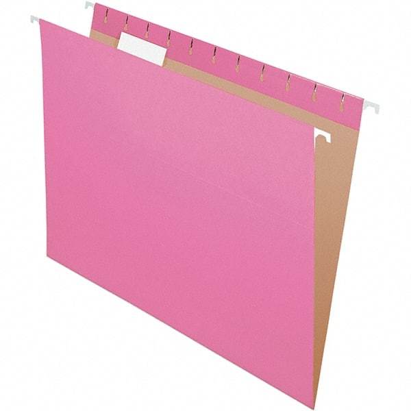 Pendaflex - 8-1/2 x 11", Letter Size, Pink, Hanging File Folder - 11 Point Stock, 1/5 Tab Cut Location - A1 Tooling