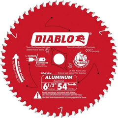 Freud - 6-1/2" Blade Diam, 56 Teeth, Carbide-Tipped Cold Saw Blade - 5/8" Arbor Hole Diam, 0.045" Blade Thickness - A1 Tooling