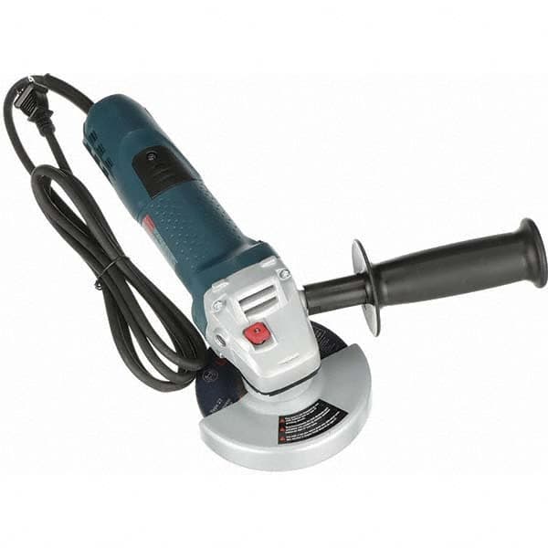 Bosch - 4-1/2" Wheel Diam, 11,000 RPM, Corded Angle & Disc Grinder - 5/8-11 Spindle, 120 Volts, 7.5 Amps - A1 Tooling