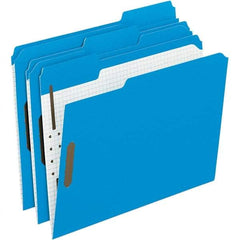 Pendaflex - 11-5/8 x 9-1/2", Letter Size, Blue, File Folders with Top Tab - 11 Point Stock, Assorted Tab Cut Location - A1 Tooling