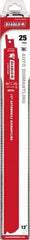 Freud - 12" Long x 1" Thick, Bi-Metal Reciprocating Saw Blade - Straight Profile, 14 to 18 TPI, Toothed Edge, Tang Shank - A1 Tooling