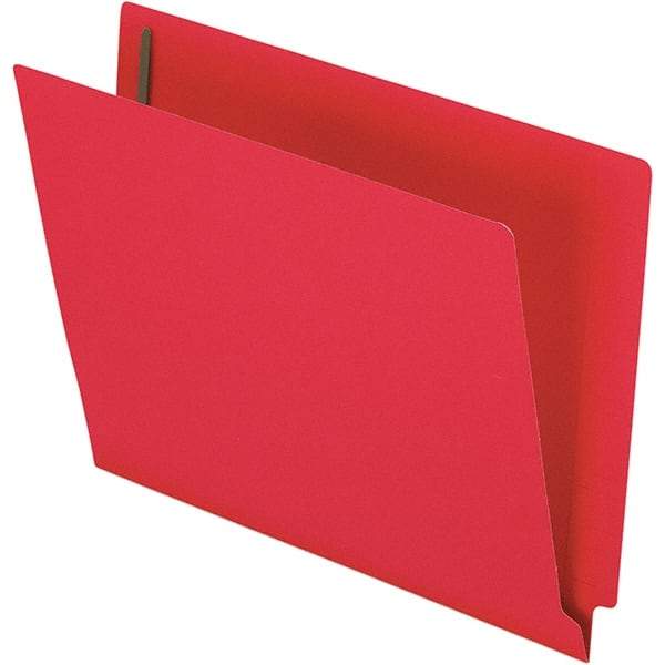 Pendaflex - 8-1/2 x 11", Letter Size, Red, File Folders with End Tab - 11 Point Stock, Straight Tab Cut Location - A1 Tooling