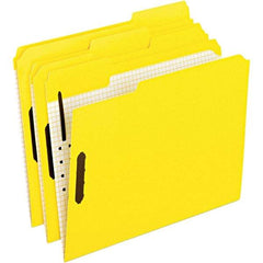 Pendaflex - 11-5/8 x 9-1/2", Letter Size, Yellow, File Folders with Top Tab - 11 Point Stock, Assorted Tab Cut Location - A1 Tooling