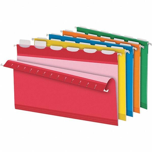 Pendaflex - 8-1/2 x 14", Legal, Assorted Colors, Hanging File Folder - 11 Point Stock, 1/6 Tab Cut Location - A1 Tooling