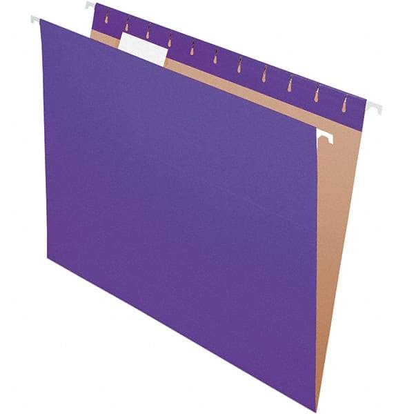 Pendaflex - 8-1/2 x 11", Letter Size, Violet, Hanging File Folder - 11 Point Stock, 1/5 Tab Cut Location - A1 Tooling