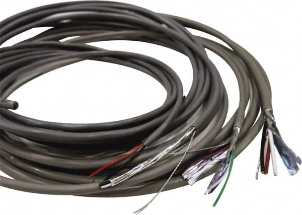 Made in USA - 18 AWG, 2 Wire, 1,000' OAL Unshielded Automation & Communication Cable - PVC Insulation, Bare Copper Conductor, 300 Volts, 0.144" OD - A1 Tooling