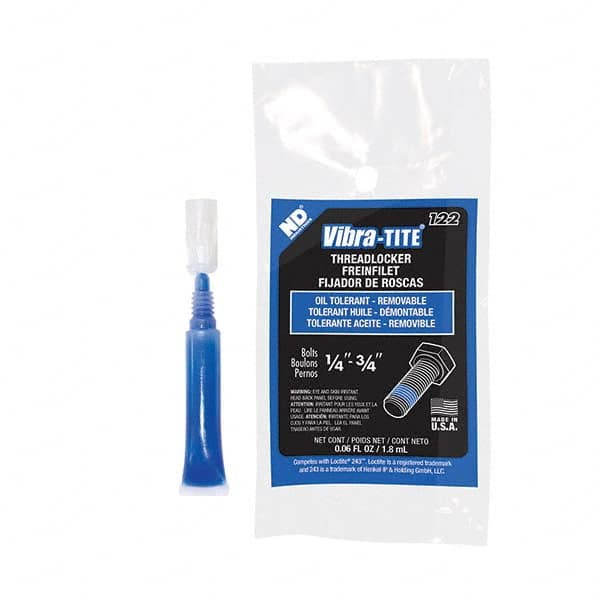 Vibra-Tite - 1.8 mL Tube, Blue, Oil Tolerant Threadlocker - A1 Tooling