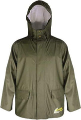 Viking - Size XL, Moss Green, Waterproof Jacket - 47" Chest, 2 Pockets, Detachable Hood, Snap at Wrist - A1 Tooling