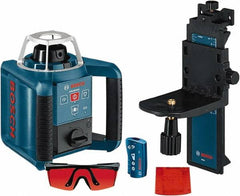 Bosch - 1,000' Measuring Range, 1/8" at 100' Accuracy, Self-Leveling Horizontal & Vertical Rotary Laser - ±5° Self Leveling Range, 1 Beam, 2-D Battery Included - A1 Tooling