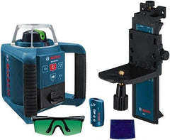 Bosch - 650' Measuring Range, 1/8" at 100' Accuracy, Self-Leveling Horizontal & Vertical Rotary Laser - ±5° Self Leveling Range, 1 Beam, 2-D Battery Included - A1 Tooling