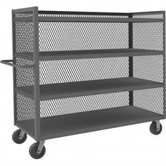 Durham - 3,000 Lb Capacity 4-Shelf 3-Sided Mesh Truck - A1 Tooling