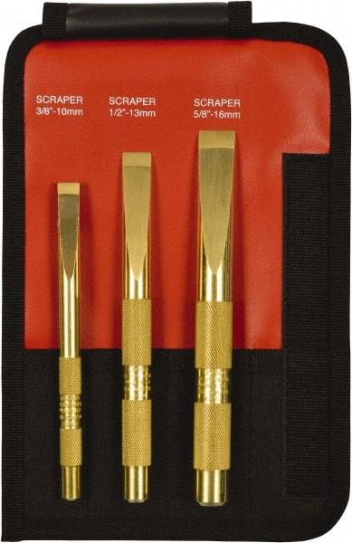 Mayhew - 3 Piece Brass Scraper Chisel Set - Sizes Included 3/8 to 5/8" - A1 Tooling