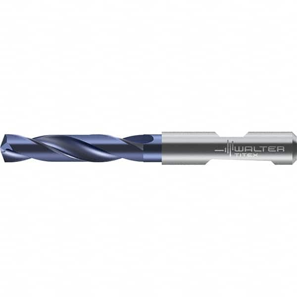 Walter-Titex - 6.2mm 140° Solid Carbide Screw Machine Drill Bit - Right Hand Cut, 34mm Flute Length, 79mm OAL, Straight Shank with Weldon Flat - A1 Tooling