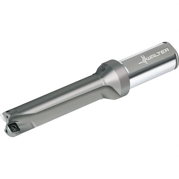 Walter - 64mm Max Drill Depth, 4xD, 16mm Diam, Indexable Insert Drill - 2 Inserts, 25mm Shank Diam, Straight Shank - A1 Tooling