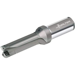 Walter - 57mm Max Drill Depth, 3xD, 19mm Diam, Indexable Insert Drill - 2 Inserts, 25mm Shank Diam, Straight Shank - A1 Tooling