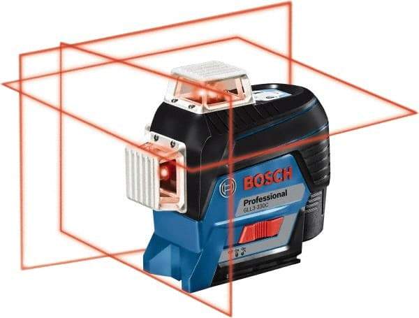 Bosch - 3 Beam 200' Max Range Self Leveling Line Laser - 3/32" at 30' Accuracy, Battery Included - A1 Tooling