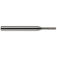 Square End Mill: 0.085'' Dia, 0.255'' LOC, 1/8'' Shank Dia, 1-1/2'' OAL, 2 Flutes, Solid Carbide Single End, Uncoated, 30 ° Helix, Centercutting, RH Cut, RH Flute