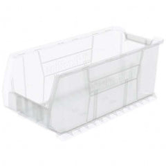 Plastic Hopper Stacking Bin: Clear