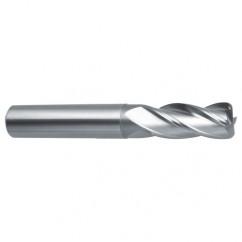 6mm Dia. x 57mm Overall Length 4-Flute Square End Solid Carbide SE End Mill-Round Shank-Center Cut-Uncoated - A1 Tooling