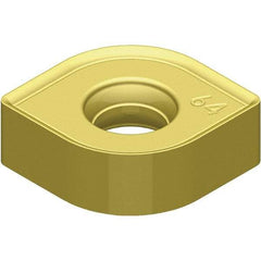 Kennametal - SNHJ446 Grade KCSM40 Carbide Milling Insert - TiN Finish, 4.52mm Thick, 1/2" Inscribed Circle, 2.4mm Corner Radius - A1 Tooling