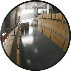 PRO-SAFE - Indoor/Outdoor Round Convex Safety, Traffic & Inspection Mirrors - Glass Lens, Galvanized Steel Backing, 36" Diam x 37" High - A1 Tooling