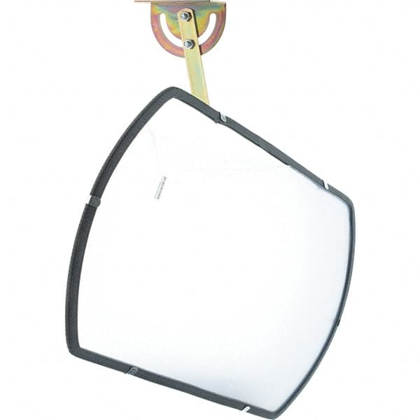 PRO-SAFE - Indoor Rectangular Convex Safety, Traffic & Inspection Mirrors - Acrylic Lens, Fiberboard Backing, 26" High - A1 Tooling