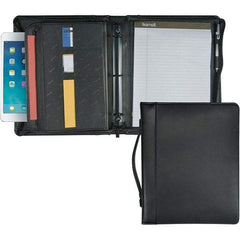 Samsill - 13-1/2" Long x 11" Wide Leatherette Two-Pocket Portfolios - Black - A1 Tooling