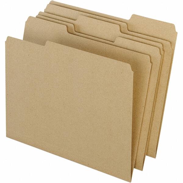 Pendaflex - 11-5/8 x 9-1/2", Letter Size, Natural, File Folders with Top Tab - 11 Point Stock, Assorted Tab Cut Location - A1 Tooling