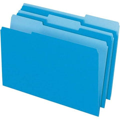 Pendaflex - 14-5/8 x 9-1/2", Legal, Blue/Light Blue, File Folders with Top Tab - 11 Point Stock, Assorted Tab Cut Location - A1 Tooling