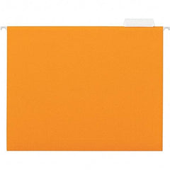 UNIVERSAL - 9-1/2x11-3/4", Letter Size, Orange, Hanging File Folder - 11 Point Stock, 1/5 Tab Cut Location - A1 Tooling