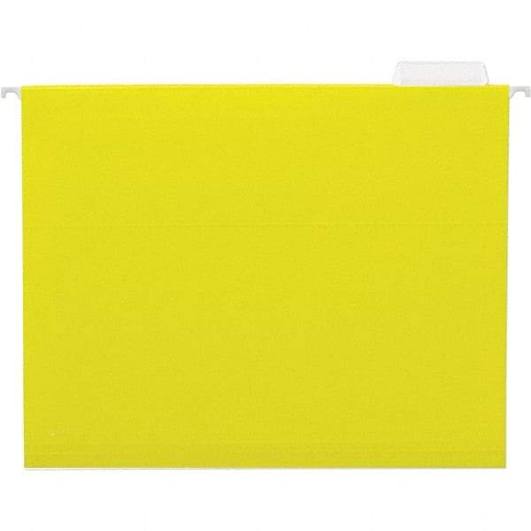 UNIVERSAL - 9-1/2x11-3/4", Letter Size, Yellow, Hanging File Folder - 11 Point Stock, 1/5 Tab Cut Location - A1 Tooling