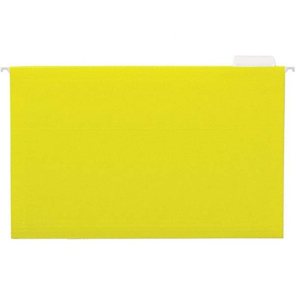 UNIVERSAL - 9-1/2x11-3/4", Legal, Yellow, Hanging File Folder - 11 Point Stock, 1/5 Tab Cut Location - A1 Tooling