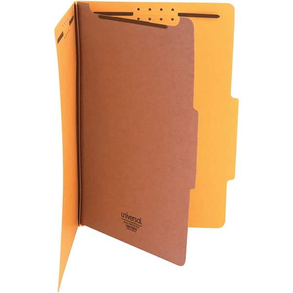 UNIVERSAL - 15 x 10-3/8", Legal, Yellow, Classification Folders with Top Tab Fastener - 25 Point Stock, Right of Center Tab Cut Location - A1 Tooling