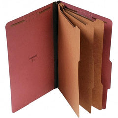 UNIVERSAL - 15 x 10-3/8", Legal, Red, Classification Folders with Top Tab Fastener - 25 Point Stock, Right of Center Tab Cut Location - A1 Tooling