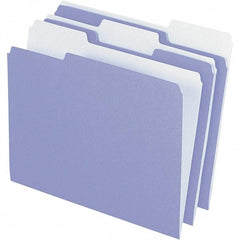 Pendaflex - 11-5/8 x 9-1/2", Letter Size, Lavender, File Folders with Top Tab - 11 Point Stock, Assorted Tab Cut Location - A1 Tooling