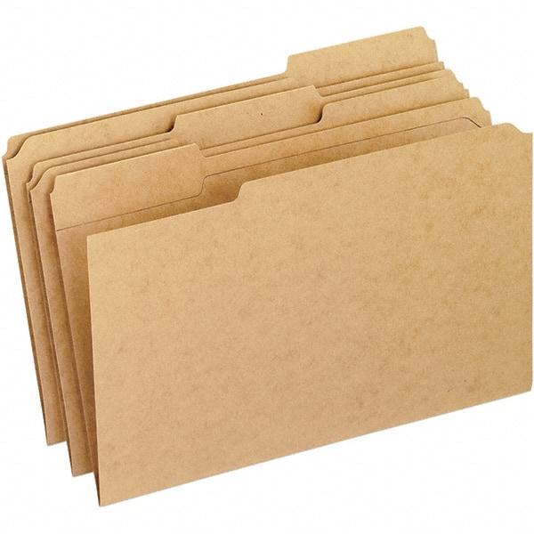 Pendaflex - 15-1/4 x 10", Legal, Brown, File Folders with Top Tab - 11 Point Stock, Assorted Tab Cut Location - A1 Tooling