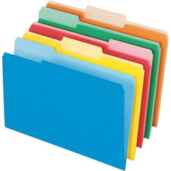 Pendaflex - 14-5/8 x 9-3/16", Legal, Assorted Colors, File Folders with Top Tab - 11 Point Stock, Assorted Tab Cut Location - A1 Tooling