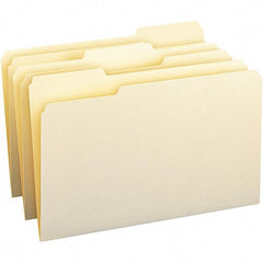 SMEAD - 14-3/4 x 9-1/2", Legal, Manila, File Folders with Top Tab - 11 Point Stock, Assorted Tab Cut Location - A1 Tooling