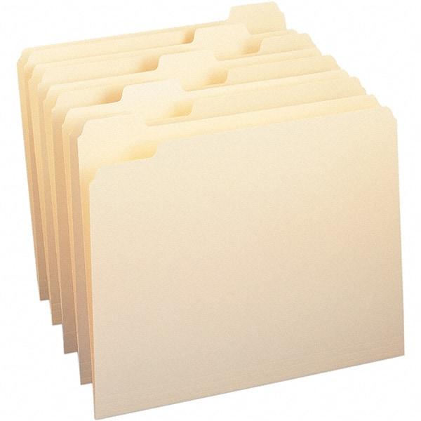 SMEAD - 11-5/8 x 9-1/2", Letter Size, Manila, File Folders with Top Tab - 11 Point Stock, Assorted Tab Cut Location - A1 Tooling